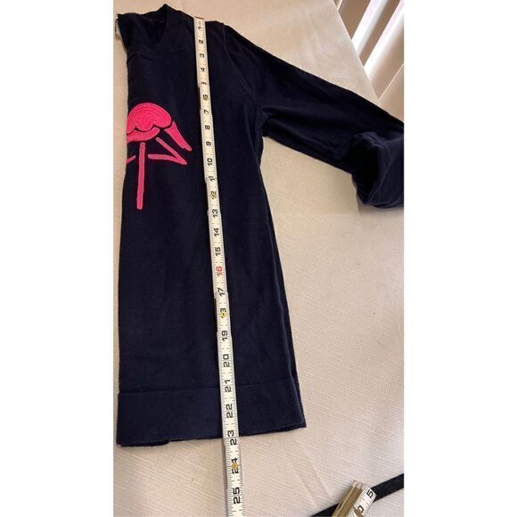 J.Crew Women's Flamingo Crew Neck Long Sleeve Pullover Sweater Pink Blue Size XS - Picture 6 of 6